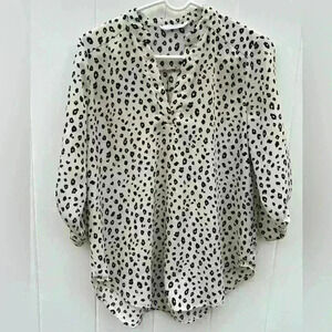 Lush Leopard print 3/4 sleeve blouse SZ medium
